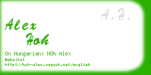 alex hoh business card